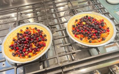 Rhubarb & Saskatoon Berry Pie